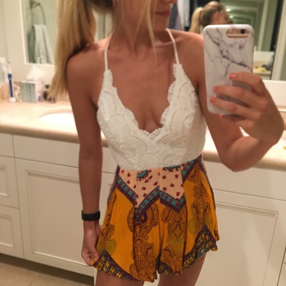 Patterned peppermayo romper